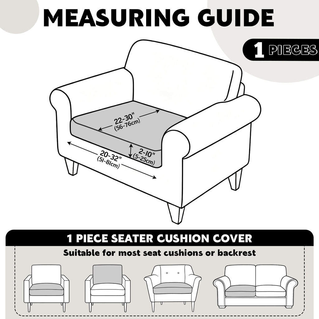 Ruaozz Seational Couch Cushion Covers L Shaped Sofa Covers