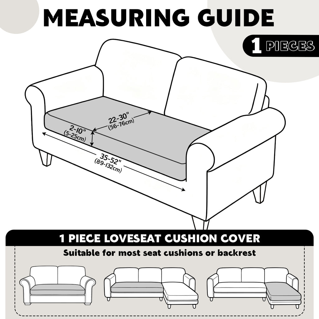 Ruaozz Seational Couch Cushion Covers L Shaped Sofa Covers