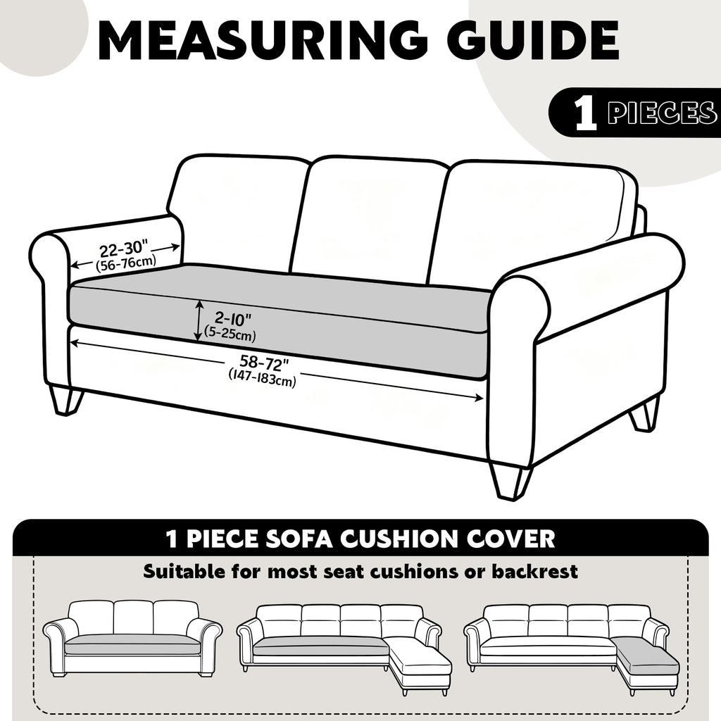 Ruaozz Seational Couch Cushion Covers L Shaped Sofa Covers