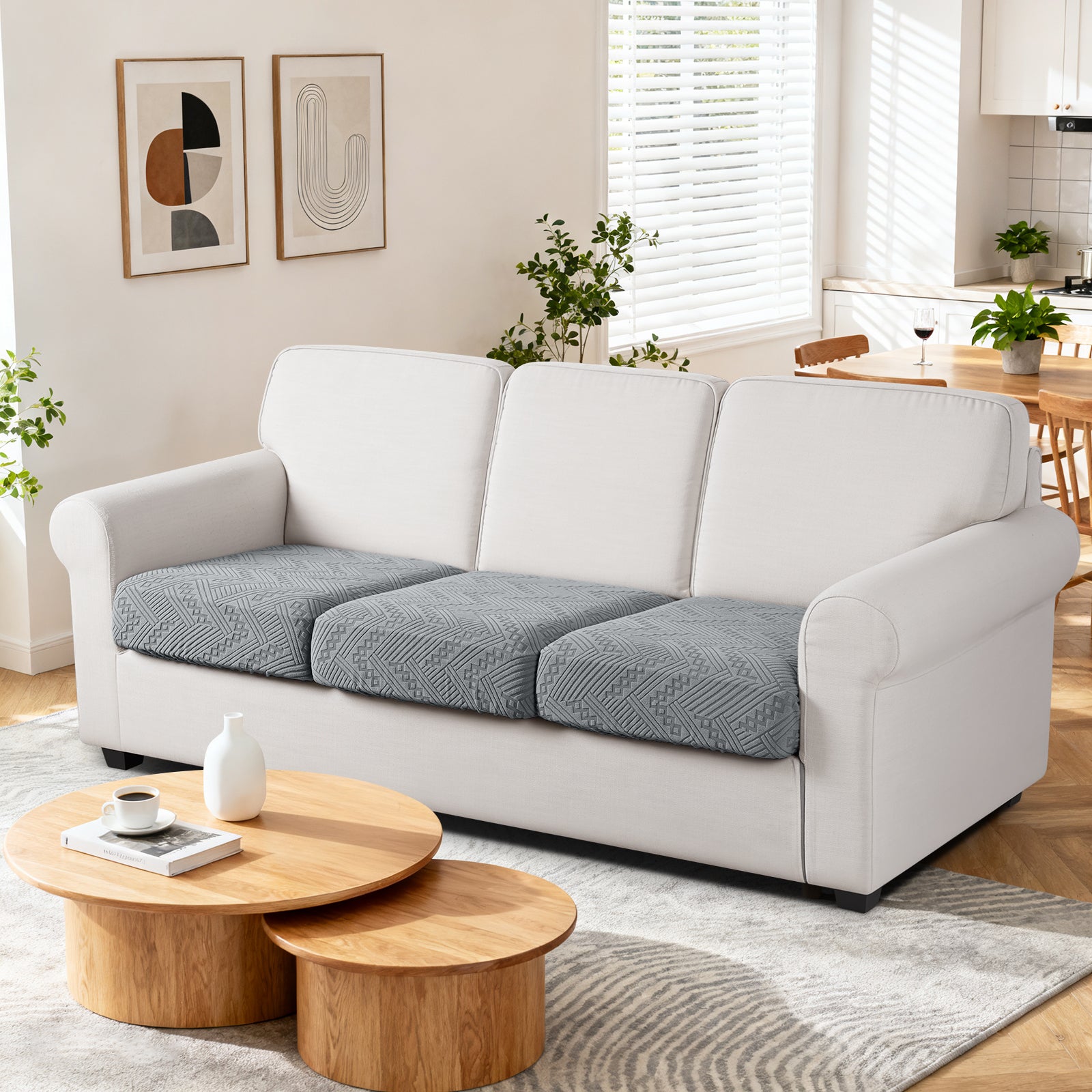 Ruaozz Seational Couch Cushion Covers L Shaped Sofa Covers