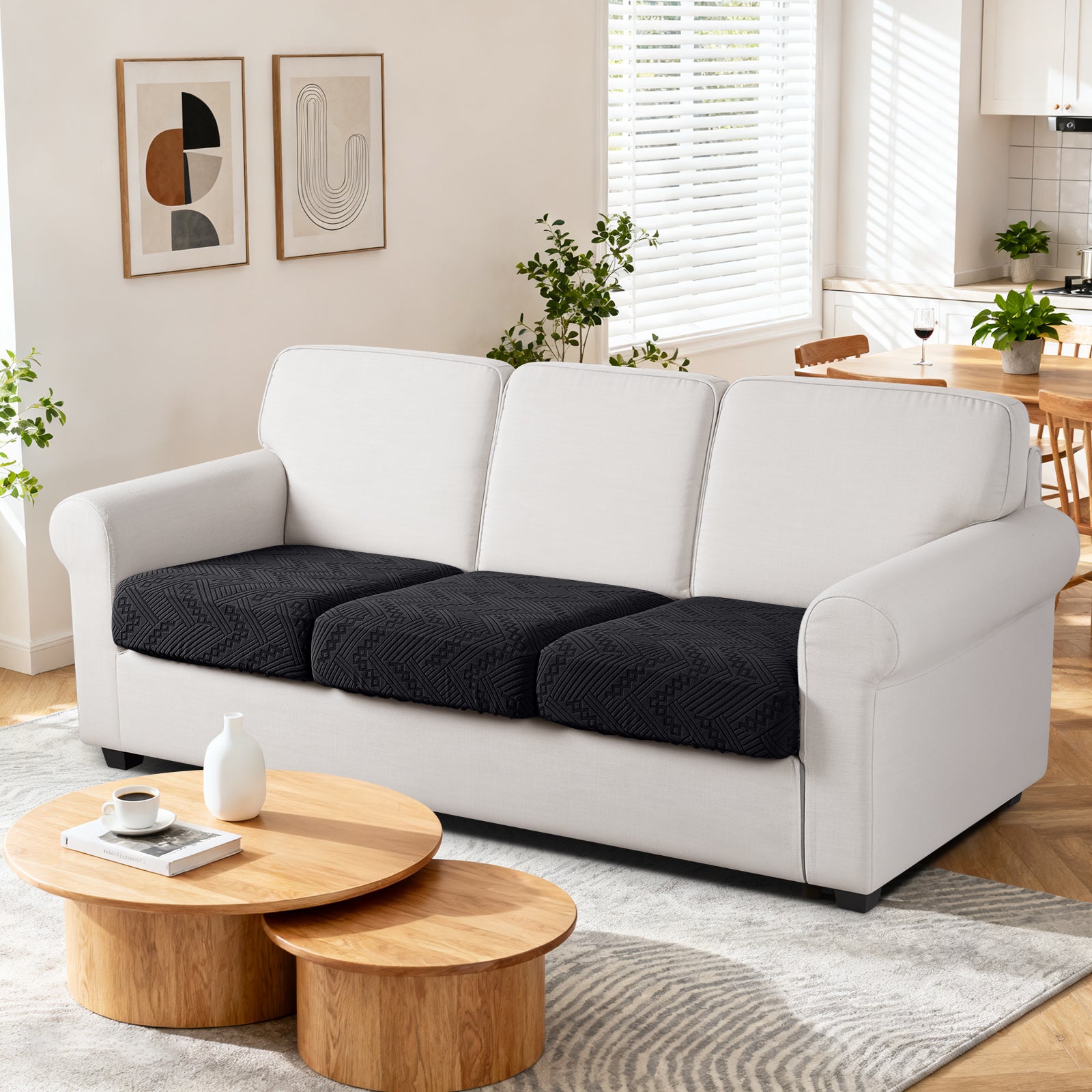 Ruaozz Seational Couch Cushion Covers L Shaped Sofa Covers