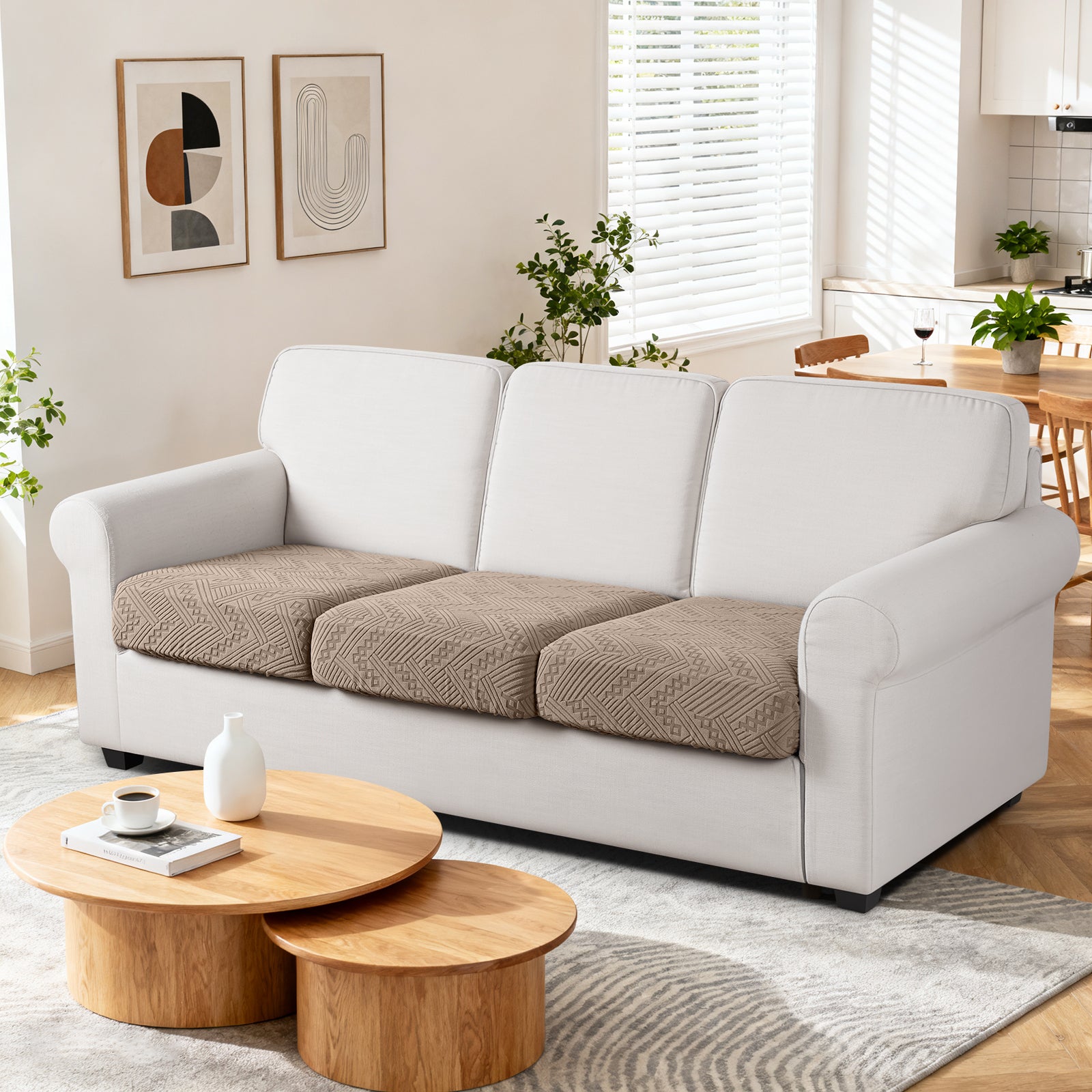 Ruaozz Seational Couch Cushion Covers L Shaped Sofa Covers