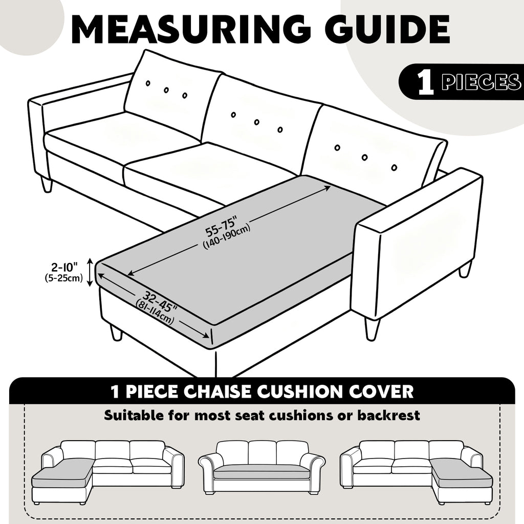 Ruaozz Seational Couch Cushion Covers L Shaped Sofa Covers