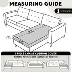 Ruaozz Seational Couch Cushion Covers L Shaped Sofa Covers
