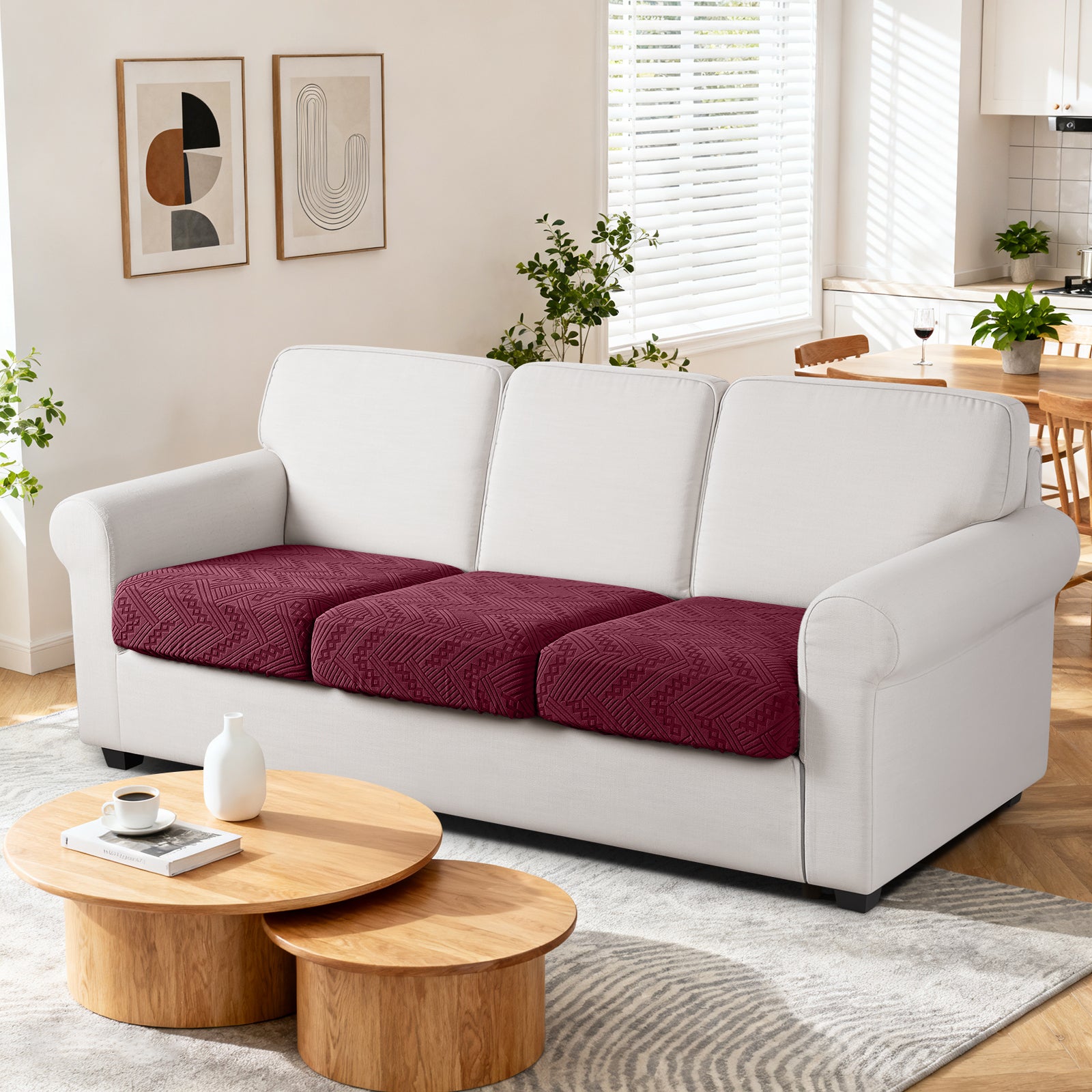 Ruaozz Seational Couch Cushion Covers L Shaped Sofa Covers