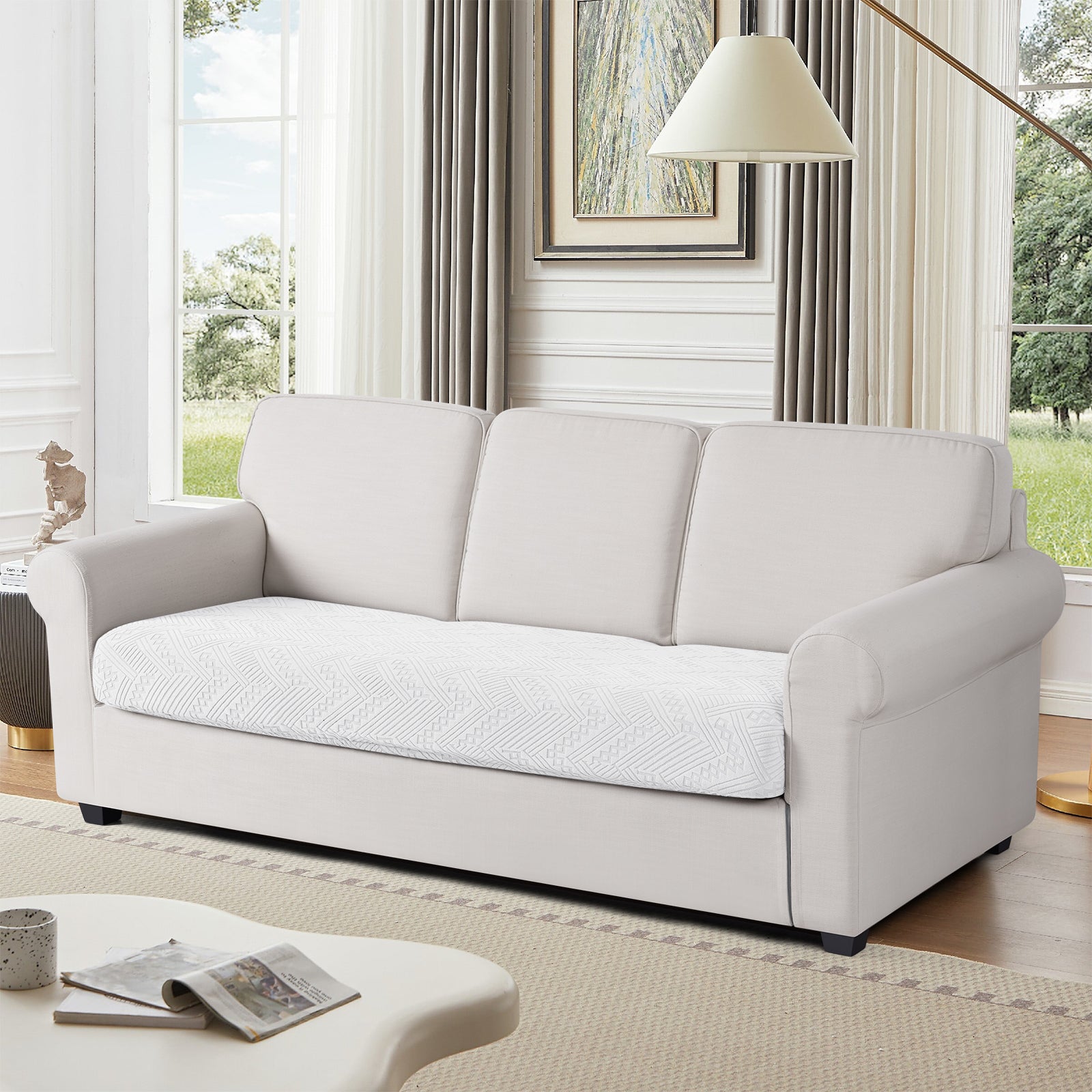 Ruaozz Seational Couch Cushion Covers L Shaped Sofa Covers