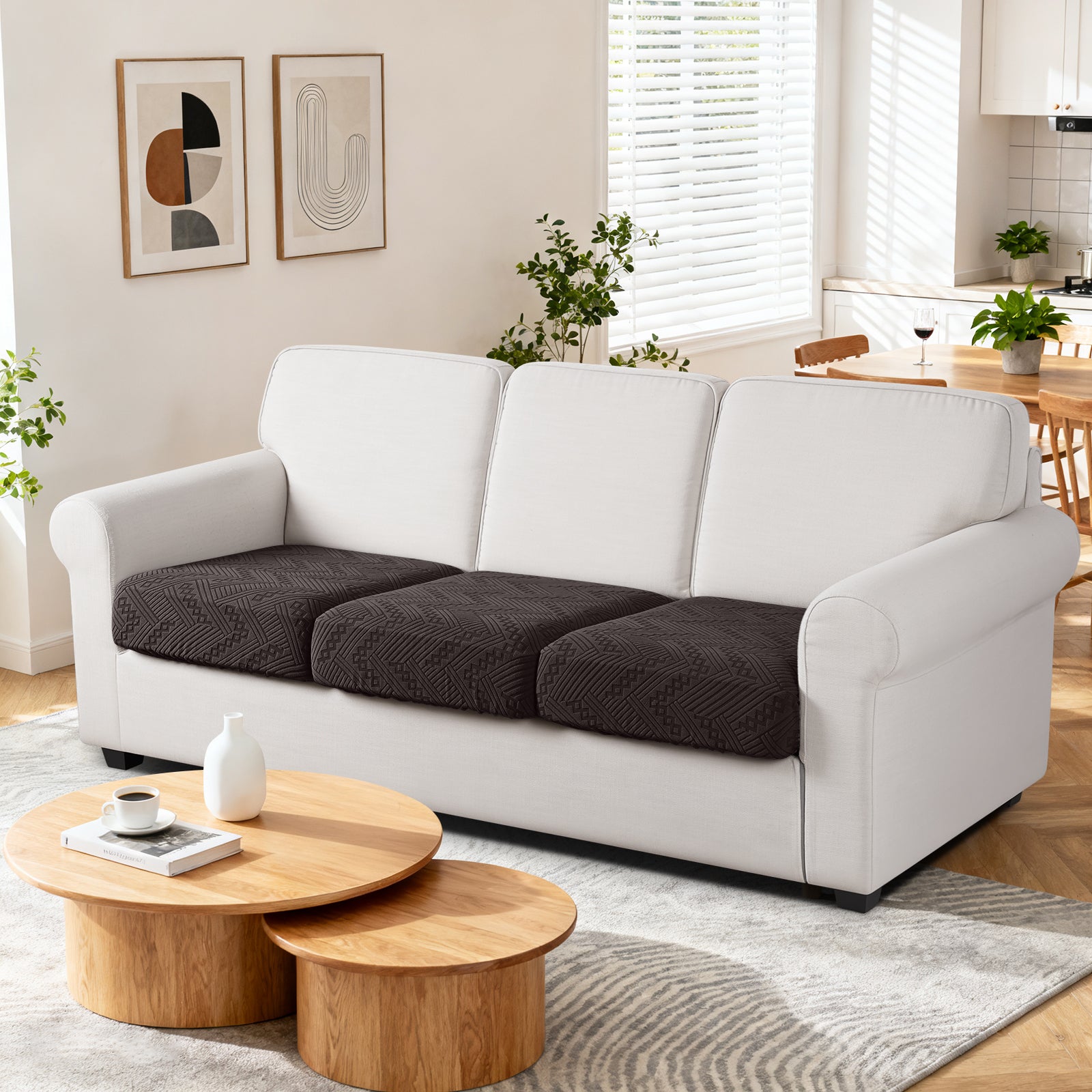 Ruaozz Seational Couch Cushion Covers L Shaped Sofa Covers
