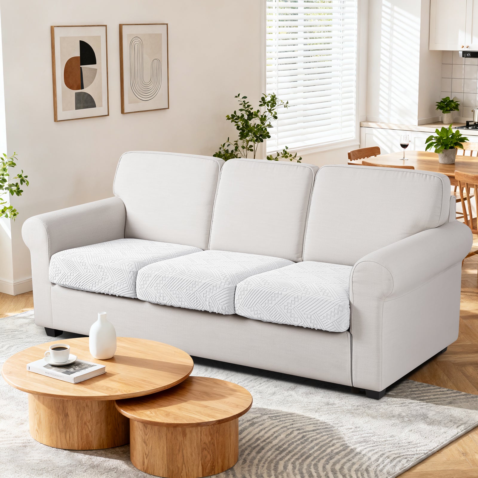 Ruaozz Seational Couch Cushion Covers L Shaped Sofa Covers