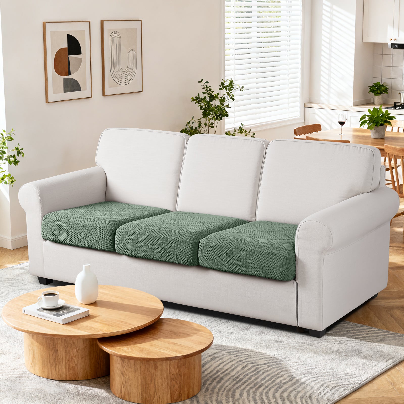 Ruaozz Seational Couch Cushion Covers L Shaped Sofa Covers
