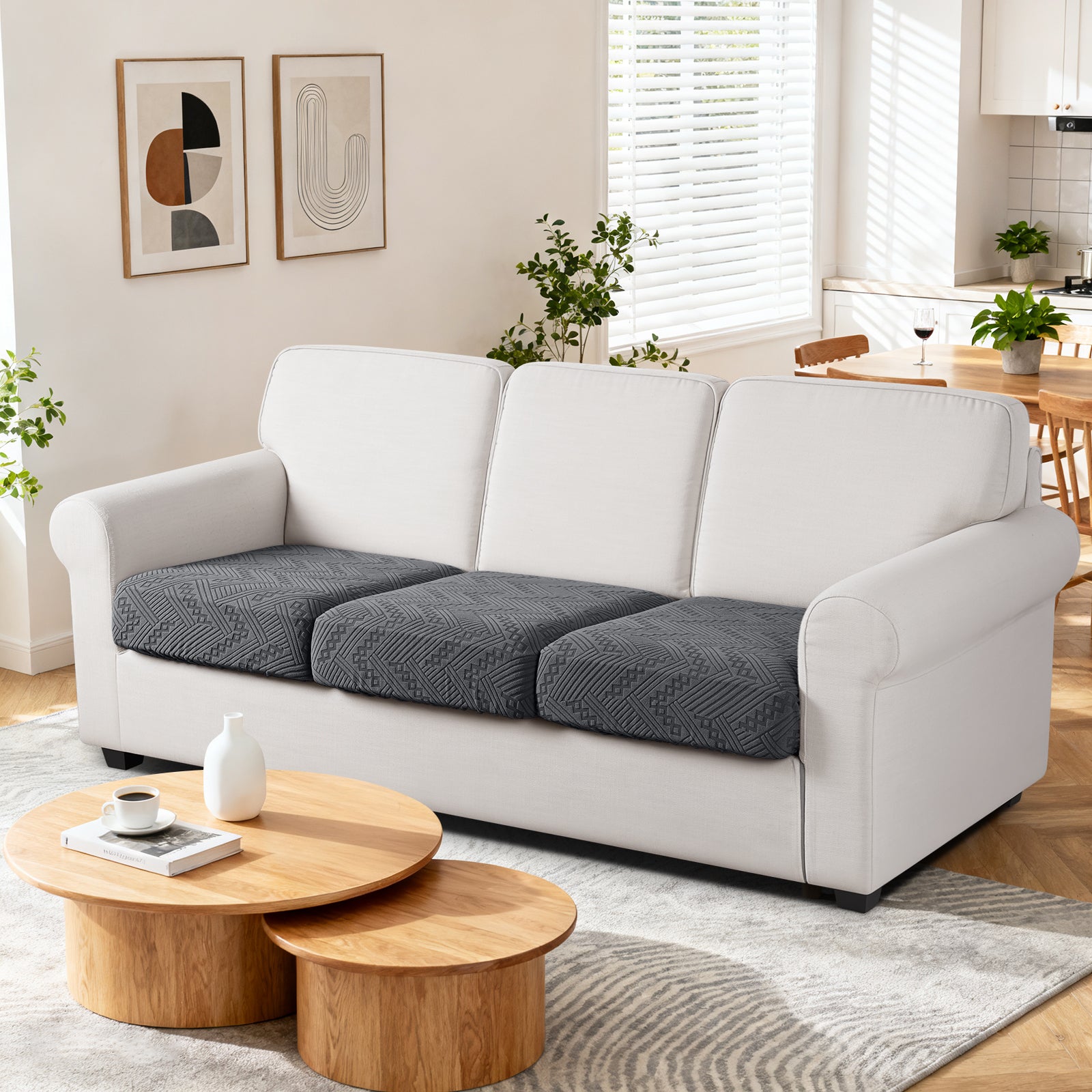 Ruaozz Seational Couch Cushion Covers L Shaped Sofa Covers