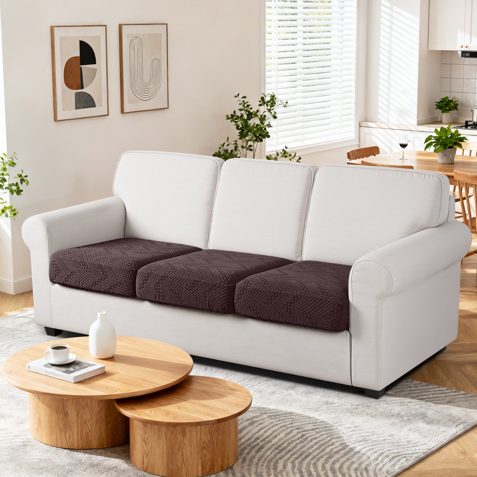 Ruaozz Seational Couch Cushion Covers L Shaped Sofa Covers