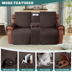 Ruaozz Waterproof Loveseat Recliner Covers with Console