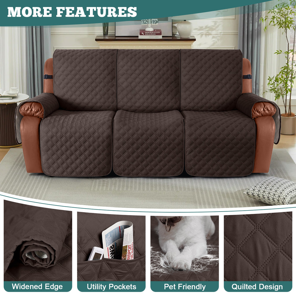Ruaozz Waterproof Recliner Sofa Covers, 2 Seater/ XL2 Seater/ 3 Seater