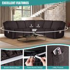 Ruaozz Stretch Sectional Recliner Couch Covers, 5 Seat Recliner/ Single Seat