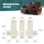 Ruaozz Waterproof Loveseat Recliner Covers with Console