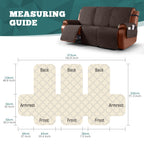 Ruaozz Waterproof Recliner Sofa Covers, 2 Seater/ XL2 Seater/ 3 Seater