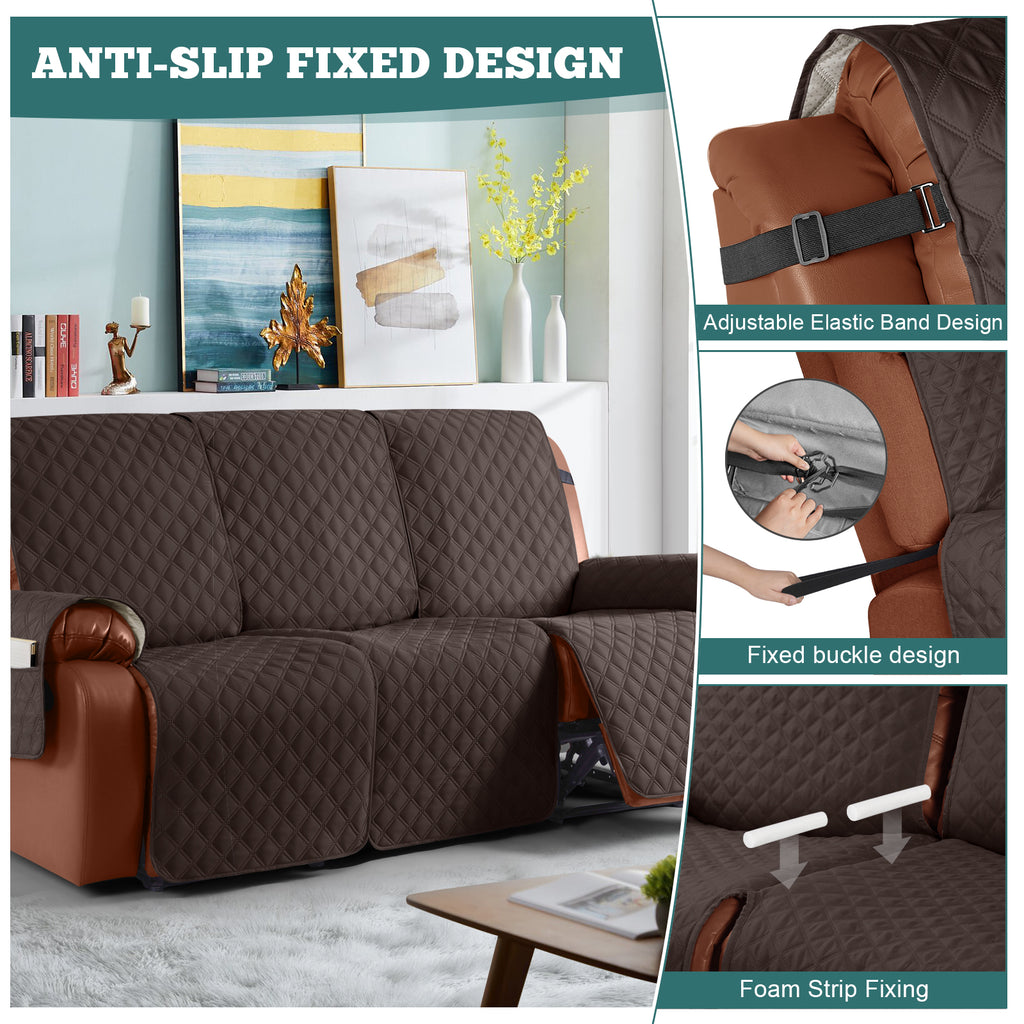 Ruaozz Waterproof Recliner Sofa Covers, 2 Seater/ XL2 Seater/ 3 Seater
