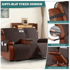 Ruaozz Waterproof Loveseat Recliner Covers with Console