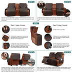 Ruaozz Waterproof Loveseat Recliner Covers with Console
