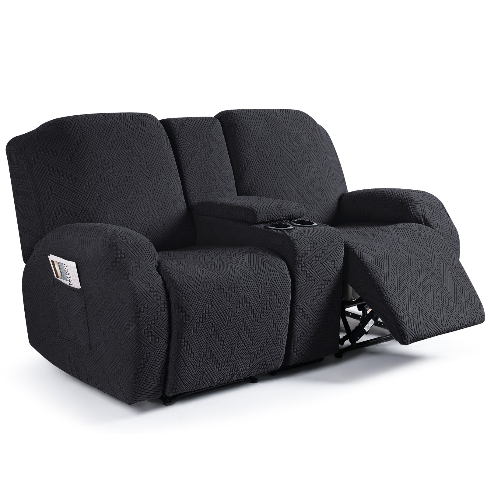 Ruaozz Stretch Recliner Sofa Covers with Console