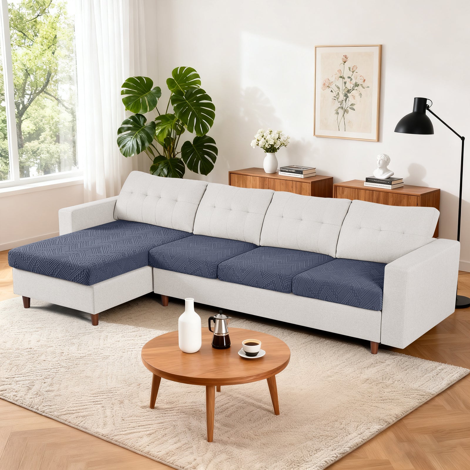 Ruaozz Seational Couch Cushion Covers L Shaped Sofa Covers