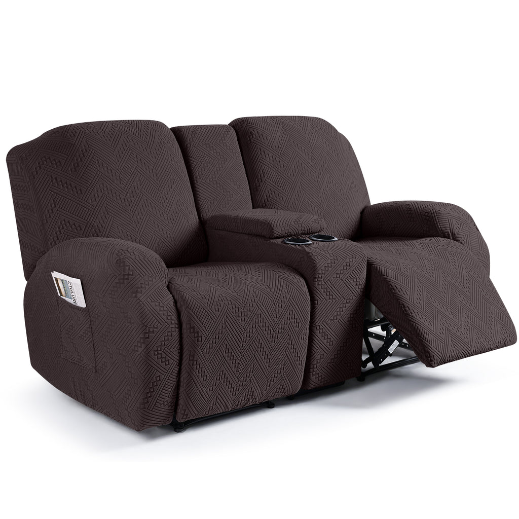 Ruaozz Stretch Recliner Sofa Covers with Console